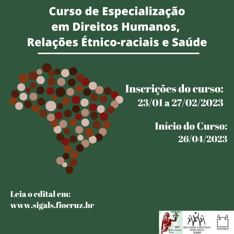 Curso de Especialização em Direitos Humanos, Relações Étnico-raciais e Saúde 2023